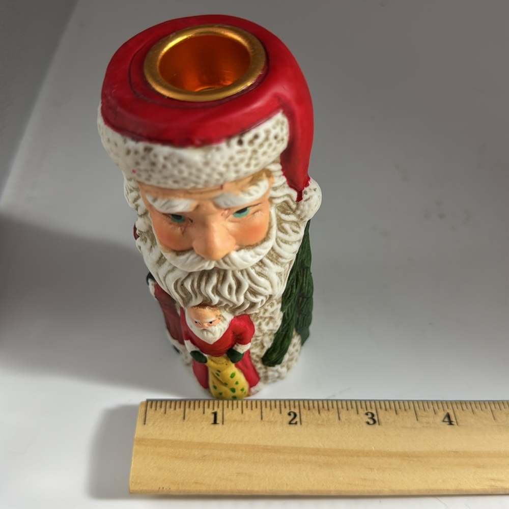 Old World Santa Claus Taper (Set of 2) Candle Holders - Picture 6 of 6